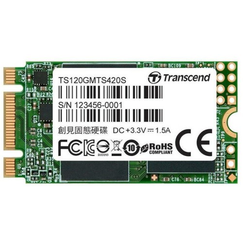 Твердотельный диск 120GB Transcend MTS820, 3D NAND, M.2, SATA III[R/W - 560/500 MB/s]